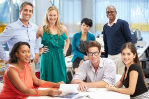 Portrait Of Team In Creative Office